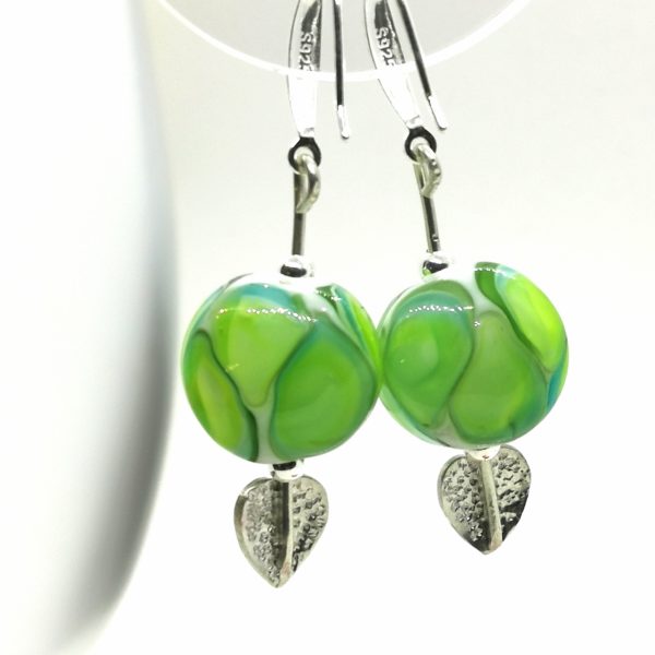 Boucles d'oreilles "amour de perle" argent et verre de murano – Image 4