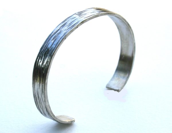 Bracelet argent 925 manchette "Rivière" pour homme